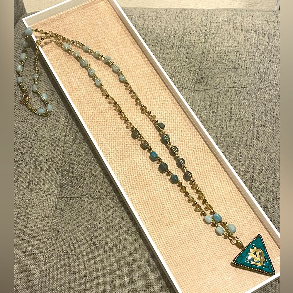 Sigalie 38” Turquoise beaded Necklace